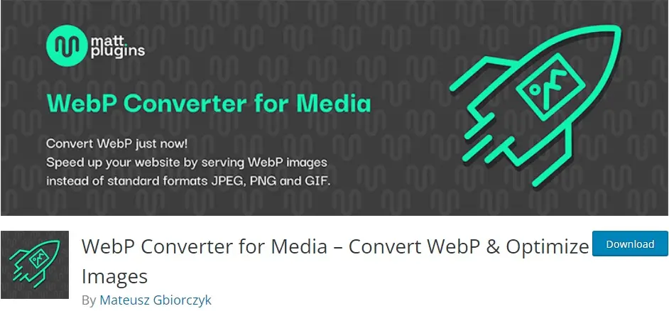 Webp-media converter convertidor imágenes wordpress plugin