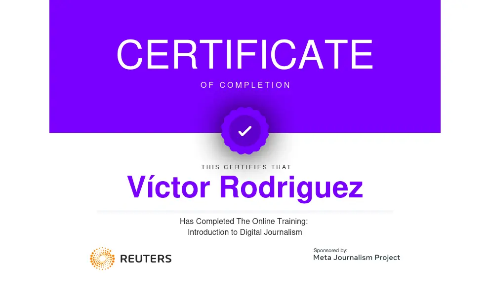 Certificado de introducción al periodismo digital